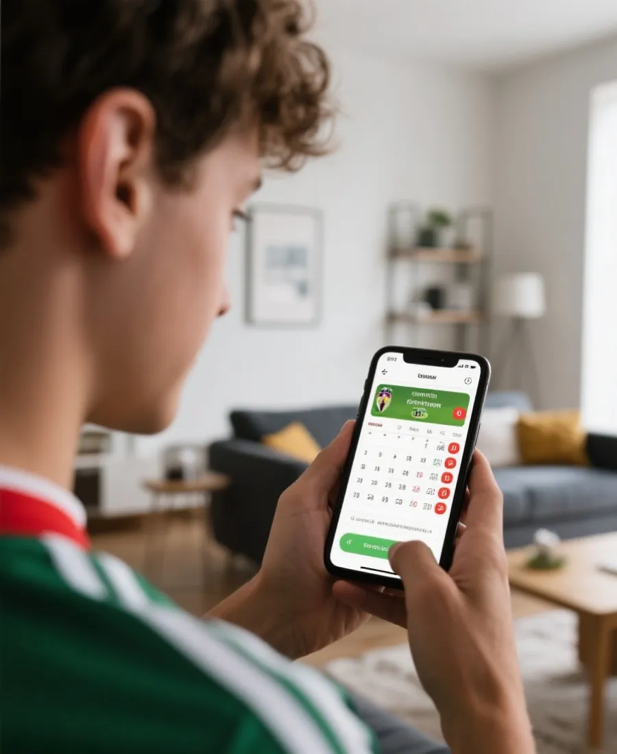 移动端观赛提醒与赛程示意